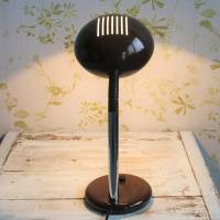braune Tischlampe mit beweglichem Schirm Vintage Bild 3