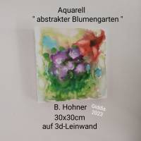 Aquarell original, auf Leinwand, 30xe30x3 cm "abstrakt" Bild 5