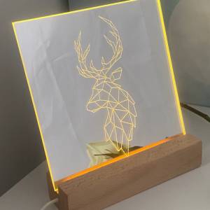 Personalisierter Spiegel, 15x15 cm, Dekoration, Motiv Elch, Geschenke für zwischendurch Bild 3