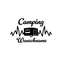 Bügelbild Camping mit Wunschname I 56 Farben zur Auswahl I Camping I Wohnmobil I Caravan I Urlaub I Crew I Reise I DIY Bild 4