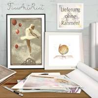 Birdies Vogelzwitschern... Poster Print Wanddeko Kinderzimmer Wandbild Aquarell handgemalt minimalistisch Vögel kaufen Bild 3
