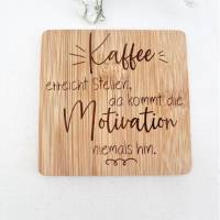 Untersetzer Holz "Kaffee" graviert 4 Motive Bild 4