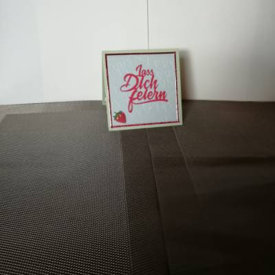 Geburtstagskarte für eine Frau, Geburtstagstorte, mint, rot