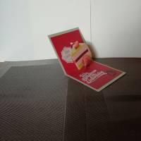 Geburtstagskarte für eine Frau, Geburtstagstorte, mint, rot Bild 4