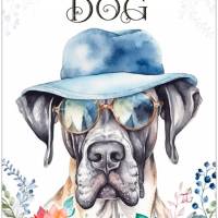 Hundeschild LIFE IS BETTER WITH A DOG mit Deutscher Dogge Bild 1