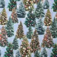 ♕ X-Mas Jersey mit Weihnachtsbaum Digitaldruck 50 x 150 cm Weihnachten Nähen Stoff ♕ Bild 3