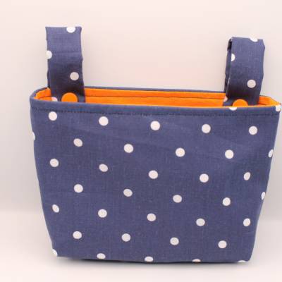 Lenkertasche für Laufrad / Kinderrad / Roller "Punkte dunkelblau"
