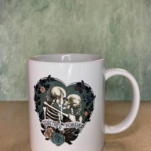 Skull Liebe Becher Personalisierte Kaffeebecher Keramikbecher Teetasse Tasse Bild 1
