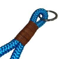 Schlüsselanhänger handgefertigt der Marke AlsterStruppi in blau, braunem Leder, personalisiert ist möglich Bild 2