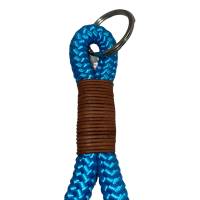 Schlüsselanhänger handgefertigt der Marke AlsterStruppi in blau, braunem Leder, personalisiert ist möglich Bild 4