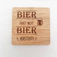 Untersetzer Holz "Bier" graviert 4 Motive Bild 5