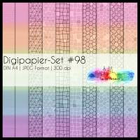 Digipapier Set #98 (Pastell Regenbogen) abstrakte & geometrische Formen  zum ausdrucken, plotten & mehr Bild 1