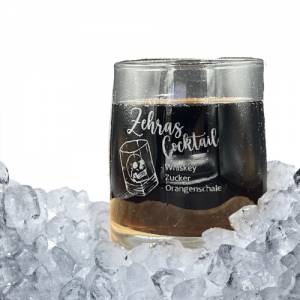Whiskyglas mit Wunschgravur, Rezept Cocktail Gravur, Trinkglas, personalisierte Geschenke Bild 1