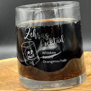 Whiskyglas mit Wunschgravur, Rezept Cocktail Gravur, Trinkglas, personalisierte Geschenke Bild 2