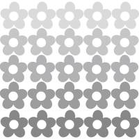 25 Fußbodenaufkleber - Blumen - grau Bild 2