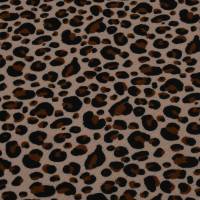 Jersey Baumwolljersey Stoff "Leopardenmuster" Animalprint Leo beige Bild 1