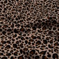 Jersey Baumwolljersey Stoff "Leopardenmuster" Animalprint Leo beige Bild 2