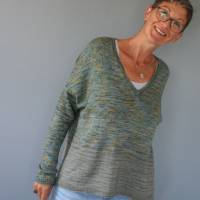 Anleitung: Comfy V Neck Sweater - Pullover stricken mit V Ausschnitt Ärmel kurz oder lang Bild 10