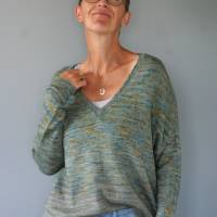 Anleitung: Comfy V Neck Sweater - Pullover stricken mit V Ausschnitt Ärmel kurz oder lang Bild 8