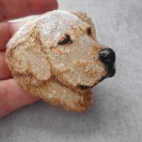 Golden Retriever Hund  Patch zum Aufbügeln Bild 4