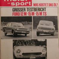 Auto Motor Sport Heft 25     10.Dezember 1966    Test   Ford 12M-15M-15M TS   - Fiat 124 Sport Spider Bild 1