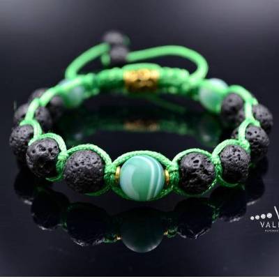 Herren Armband aus Edelsteinen Malachit Rutilquarz Falkenauge 925 STERLING SILBER, Geschenk für Mann, LIMITED EDITION