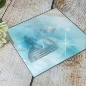Personalisierter Spiegel, 15x15 cm, Hochzeitsgeschenk, Motiv Foto, persönliches Geschenk Bild 2