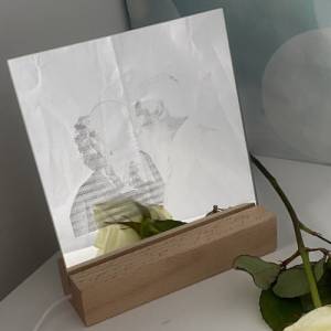 Personalisierter Spiegel, 15x15 cm, Hochzeitsgeschenk, Motiv Foto, persönliches Geschenk Bild 5