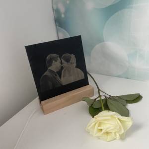 Personalisierter Spiegel, 15x15 cm, Hochzeitsgeschenk, Motiv Foto, persönliches Geschenk Bild 7