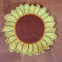 Stickdatei Sunflower Mug Rug Sonnenblume Untersetzer Bild 1