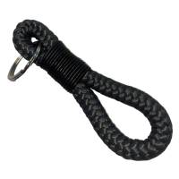 Schlüsselanhänger handgefertigt der Marke AlsterStruppi in anthrazit, schwarzes Leder, personalisiert ist möglich Bild 1