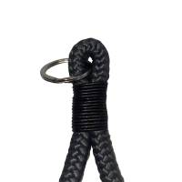 Schlüsselanhänger handgefertigt der Marke AlsterStruppi in anthrazit, schwarzes Leder, personalisiert ist möglich Bild 4
