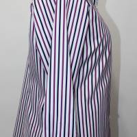 Damen Hemd Bluse gestreift in Blau/Violet/Weiß Bild 2