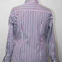 Damen Hemd Bluse gestreift in Blau/Violet/Weiß Bild 3