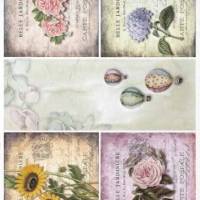 Blumen - Rosen - Sonnenblume - Faserpapier - Reispapier - Decoupage - Motivpapier - Serviettentechnik - R1122 127 Bild 1