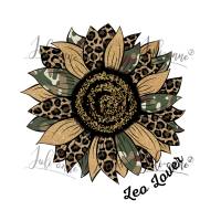 Bügelbild Sonnenblume Leo Lover Army Bild 1