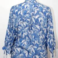 Damen Sommer Tunika Floraler Print Blau/Grau in Allover Design Bild 3