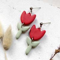 Tulpen Ohrringe aus Polymer Clay • Ohrschmuck | Geschenk Frau | Freundin | Schwester | Mama Bild 3