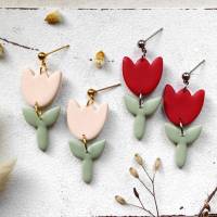 Tulpen Ohrringe aus Polymer Clay • Ohrschmuck | Geschenk Frau | Freundin | Schwester | Mama Bild 4