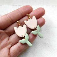 Tulpen Ohrringe aus Polymer Clay • Ohrschmuck | Geschenk Frau | Freundin | Schwester | Mama Bild 5