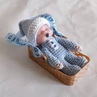 STORCH--Mobile--Baby Geburt Taufe Rosa Hellblau Sprungfeder Schwungfeder Name personalisieren Bild 5