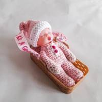STORCH--Mobile--Baby Geburt Taufe Rosa Hellblau Sprungfeder Schwungfeder Name personalisieren Bild 6
