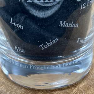 Lario Glas, Personalisiertes Abschiedsgeschenk für die Erzieher/innen mit dem Namen und Motto der Kinder, 30cl Bild 4