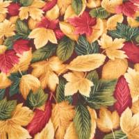 Herbstblätter in beige, grün und rot. Für Patchwork und Näharbeiten Bild 2