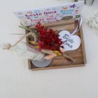 Geschenk Set "Beste Oma" Kerze Blütenmischung Trockenblumen #3 Bild 4
