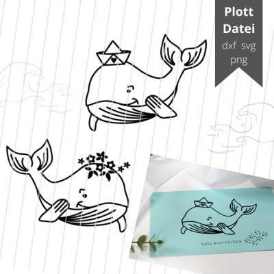 Plotterdatei Wal maritim