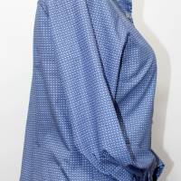 Damen Hemd Bluse in Retro-Blau/hellblau Bild 2