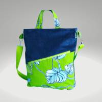 Tote Bag // Cord Tasche //Shopping Bag // crossover Bag // Henkeltasche Damen // Tragetaschen // Blaue Tasche // grüne Bild 1