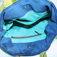 Tote Bag // Cord Tasche //Shopping Bag // crossover Bag // Henkeltasche Damen // Tragetaschen // Blaue Tasche // grüne Bild 10
