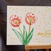 Blumen Postkarte / Geschenk Postkarte / wunderschöne Motive / Motiv Postkarte / schöne Postkarte / Karte mit Tulpen Bild 2